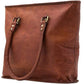 Handmade Leather Unisex Shoulder Tote BagHandmade Leather Unisex Shoulder Tote Bag