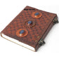 Handmade Vintage Brown Diary Three Stone Blue 
