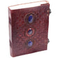 Handmade Vintage Brown Diary Three Stone Blue 