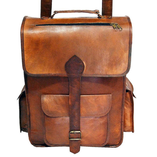 Leather Backpack Men Women