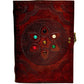 Leather Large Chakra Stone Journal Notebook