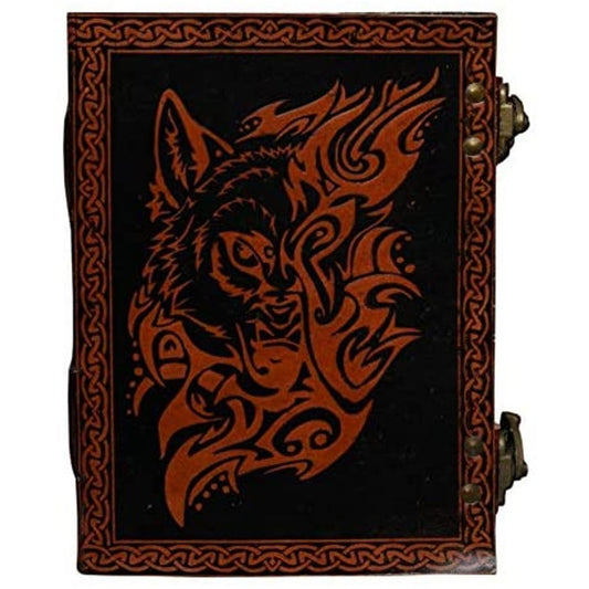 Leather Refillable Journals Wolf Color