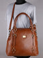 Leather Satchel Shoulder Tote Ladies Bag 