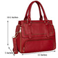 Leather Top Handle Satchel Tote Handbag 