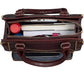 Leather Top Handle Satchel Tote Handbag 