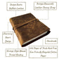 Retro Buff Leather Heart Unlined Paper Journal 