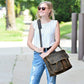 Vintage Buff Leather Messenger Bag