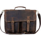 Vintage Buff Leather Messenger Bag