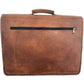 Vintage Leather Briefcase Messenger Bag Brown