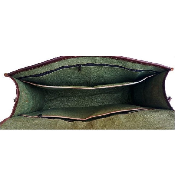 Vintage Leather Briefcase Sling Bag