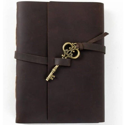 Vintage Leather  Buff journal With Key Lock