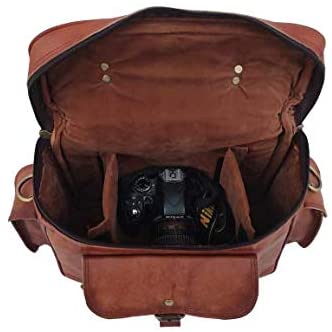 Vintage Leather Camera Case Crossbody  Bag 