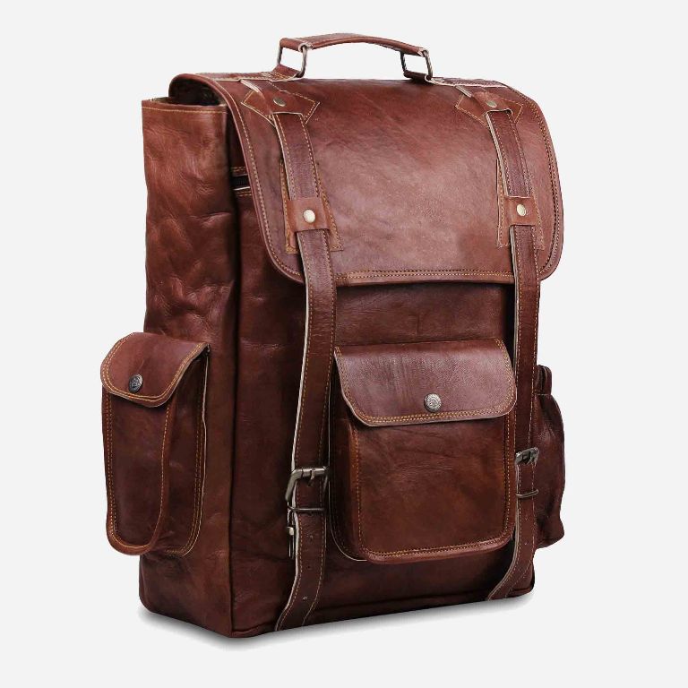 Vintage Leather Classy Shoulder Laptop Backpack