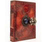 Vintage Leather Moon With Blue Stone Journal