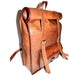 Vintage Leather Rolling Travel Backpack