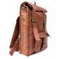 Vintage Leather Rolling Travel Backpack