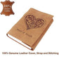 Vintage Retro Buff Heart Journal Notebook