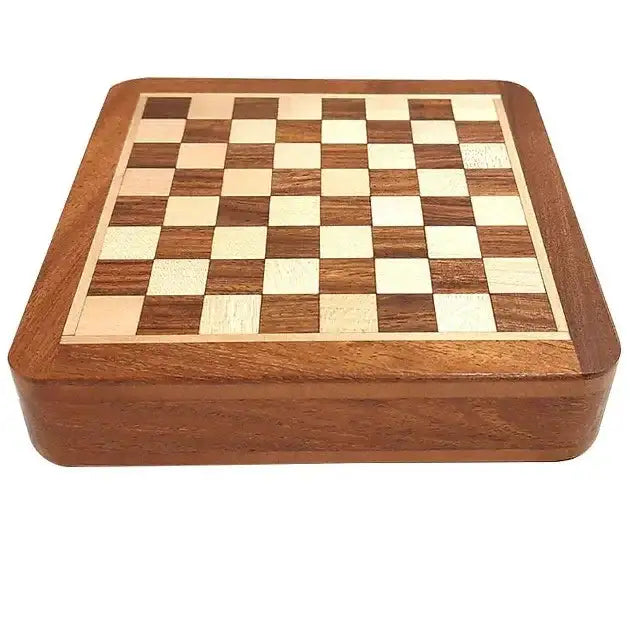 Wooden Magnetic Chess Set With Drawers